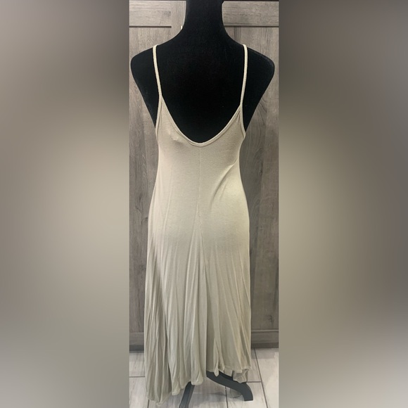 Canari Olive Spaghetti Strap Maxi Slip Uneven Hemline Dress Women's Size Small - Picture 3 of 9